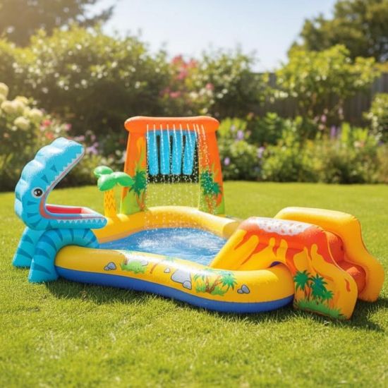 صورة مسبح أطفال بشكل تمساح مقاس(2.40x1x1) متر